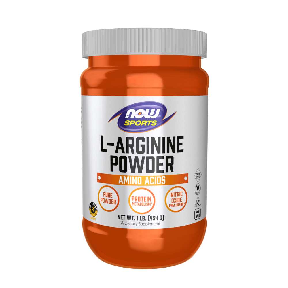 Now Sports L-Arginine Powder – Pure Nitric Oxide Precursor – 454 G