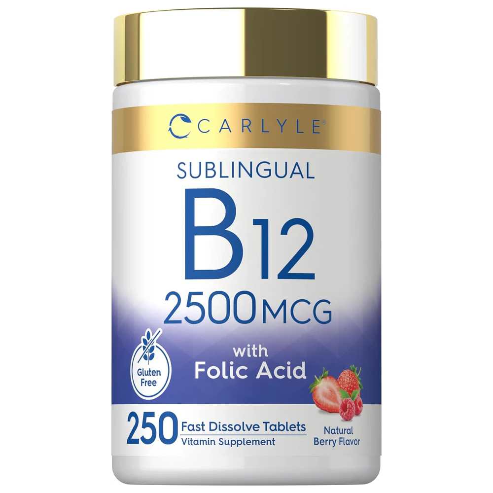 Carlyle Nutritionals Vitamin B-12 2500mcg | 250 Tablets