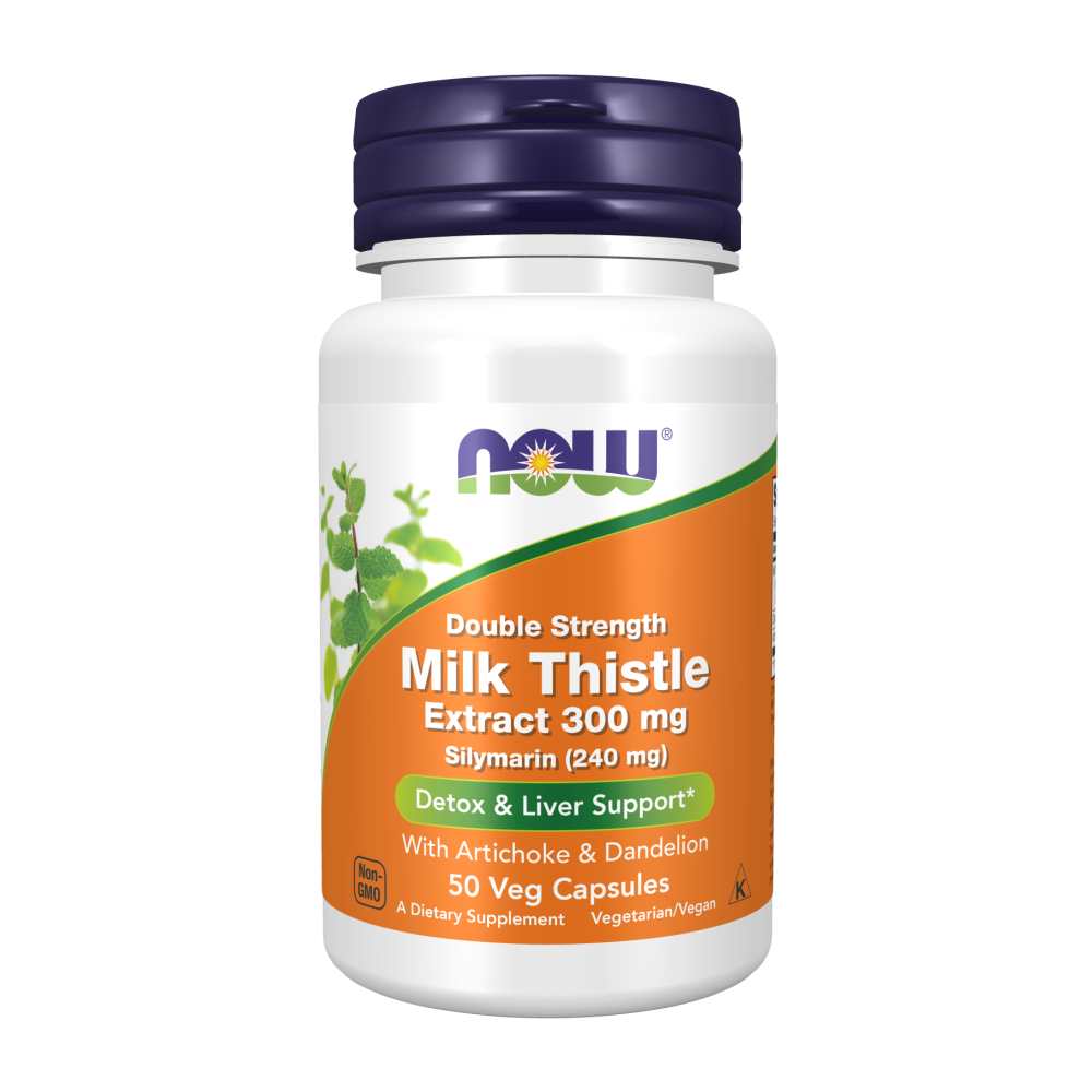 Now Foods Milk Thistle 300 Mg – Liver Cleanse with Artichoke & Dandelion – 50 Capsules