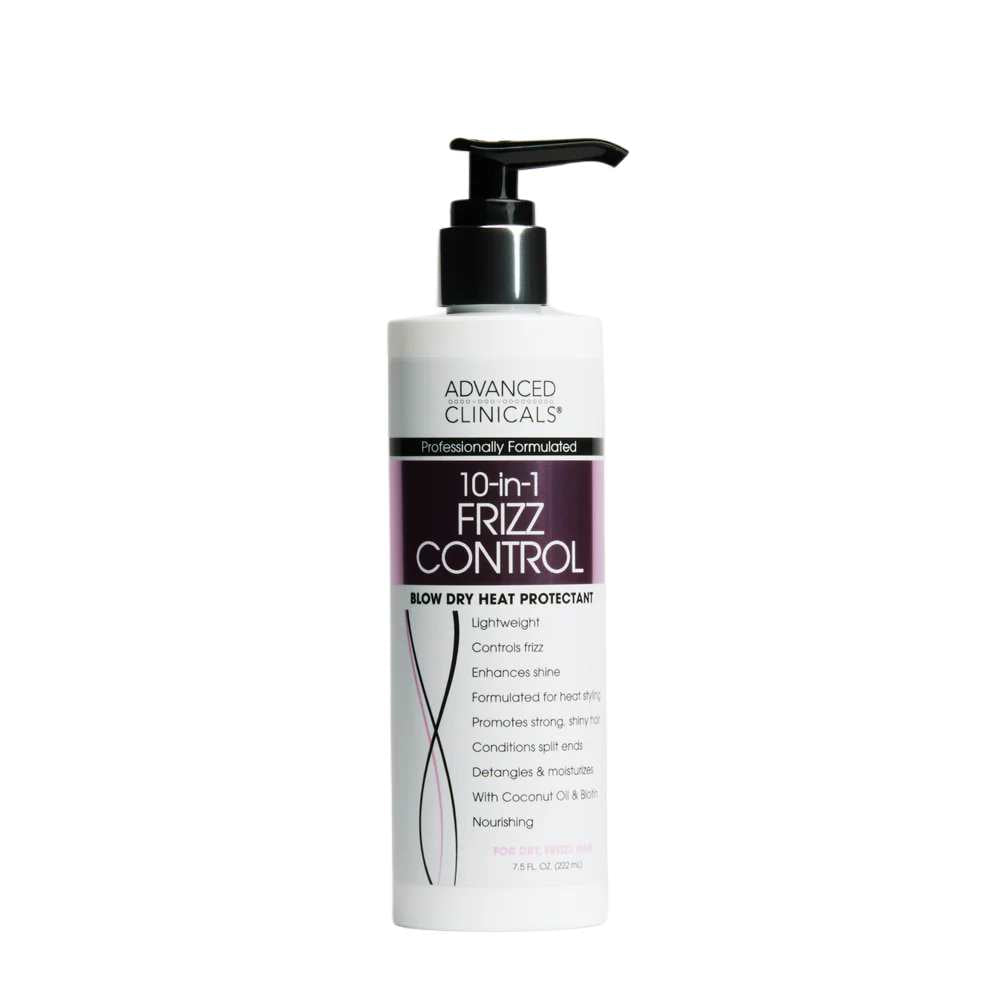 Advanced Clinicals 10-in-1 Frizz Control Heat Protectant