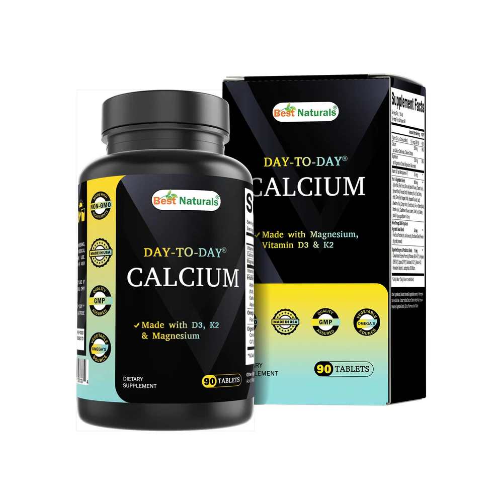 Best Naturals Day-To-Day Calcium with D3 K2 Magnesium 90 Tablets