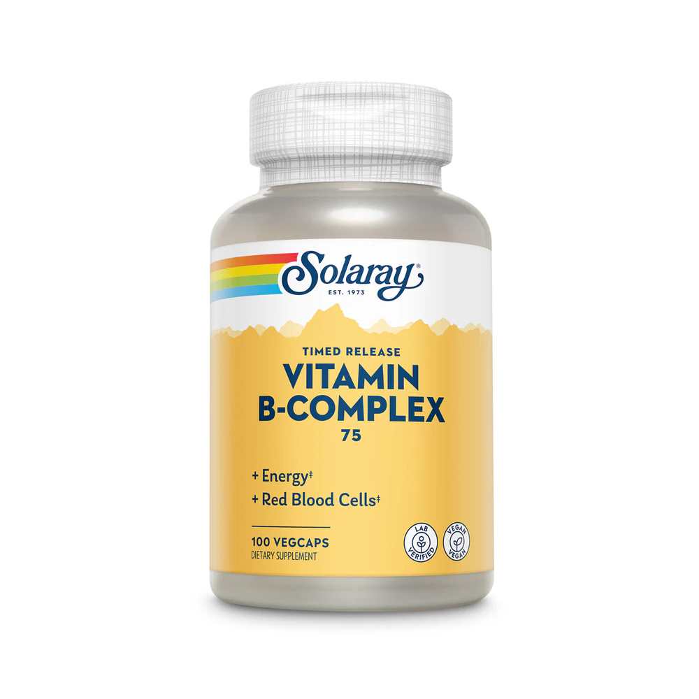 Solaray Vitamin B-Complex 75, Timed-Release 100 Caps