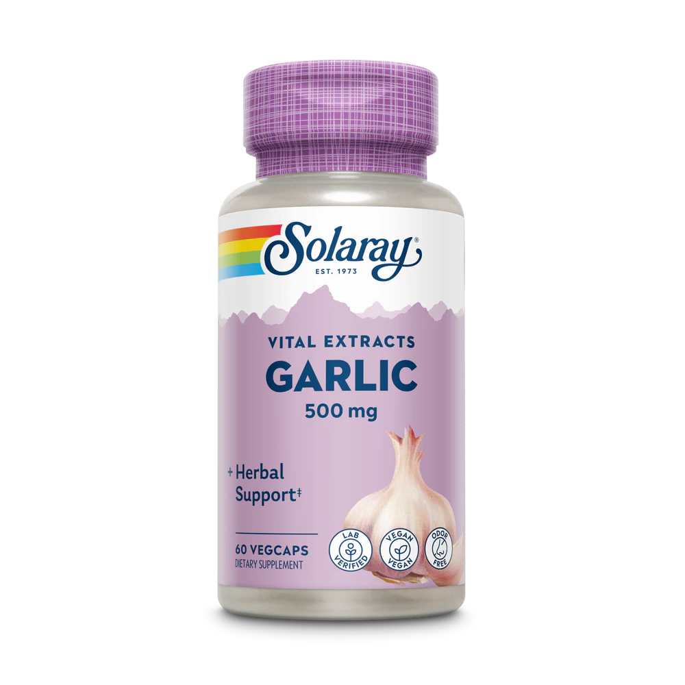 Solaray Garlic Bulb Extract, Odor-Free 500mg 60 Caps