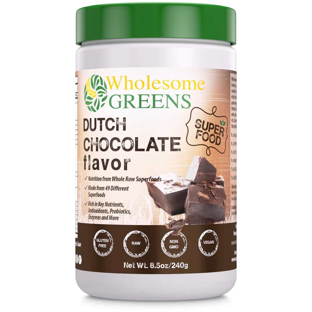 Wholesome Greens Super Food Greens Dutch Chocolate Flavor 240g