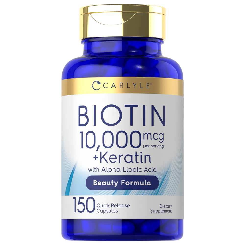 Carlyle Nutritionals Biotin 10000mcg per serving | 150 Capsules