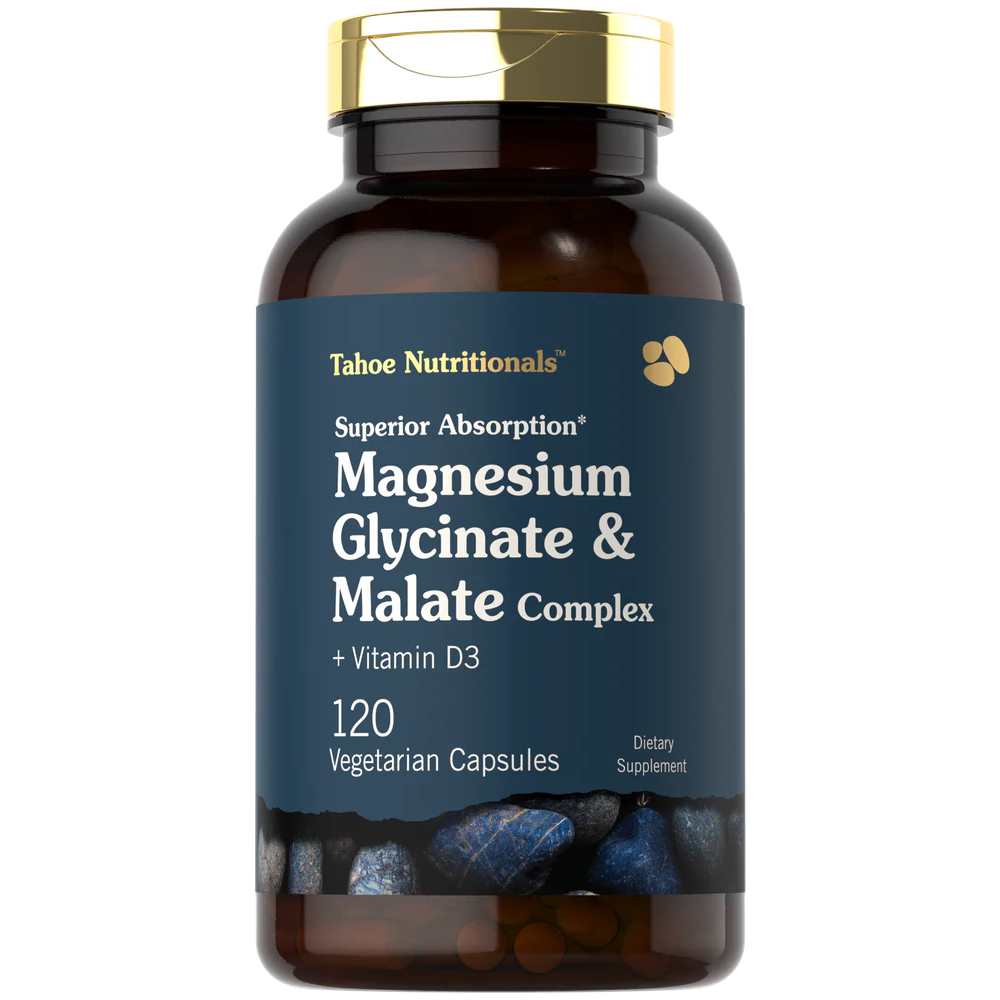 Tahoe Nutritionals Magnesium Glycinate and Malate Complex | 120 Capsules