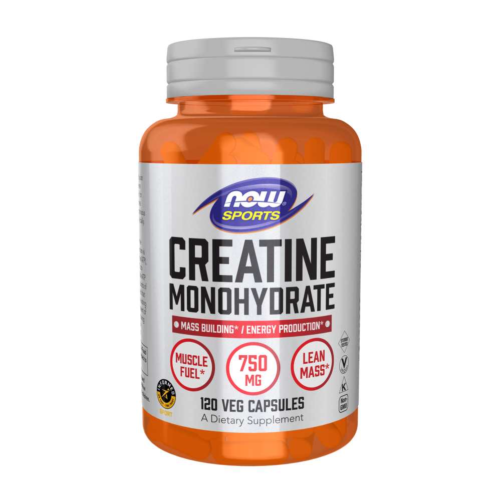 Now Sports Creatine Monohydrate 750 Mg – Pure Muscle Recovery Formula – Veg Capsules