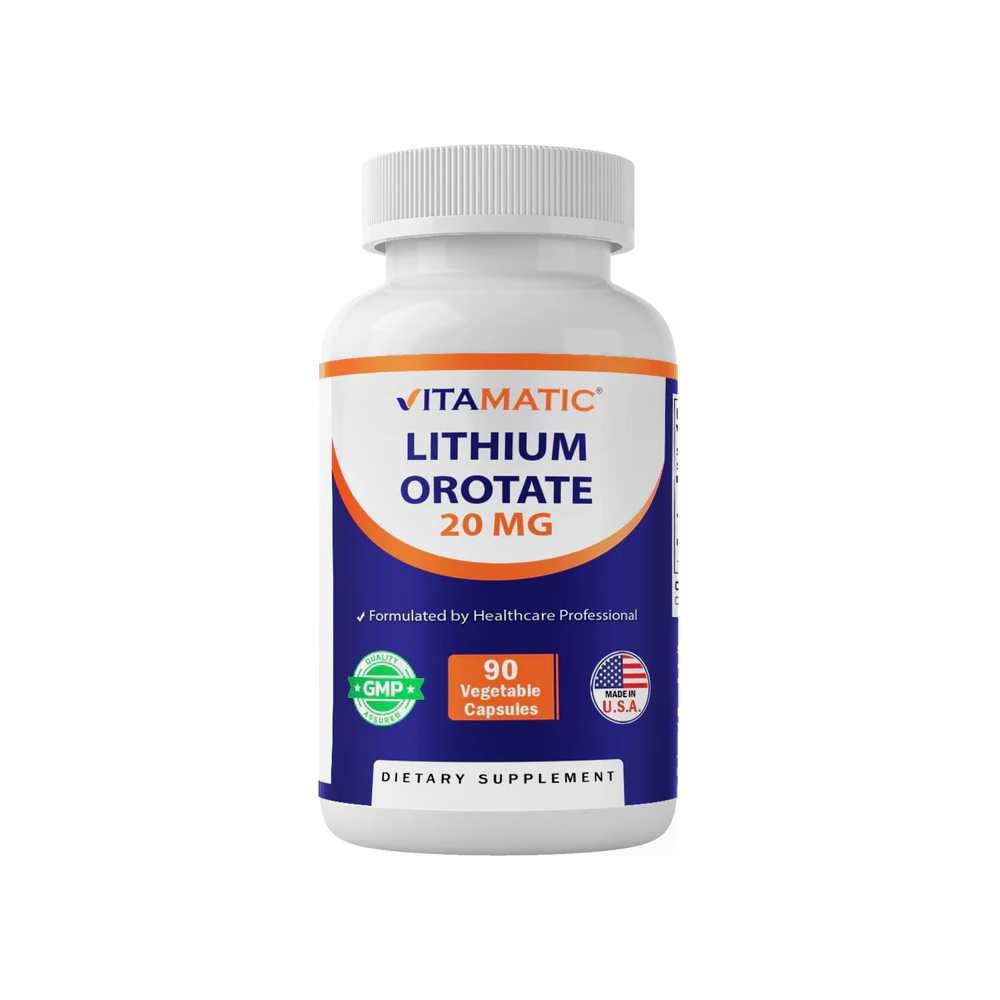 Vitamatic Lithium Orotate 20mg 90 Capsules