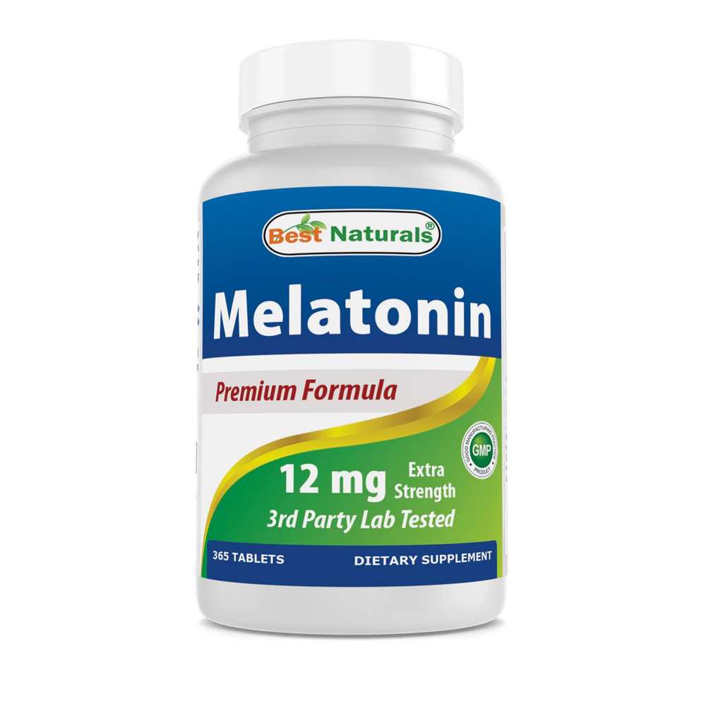 Best Naturals Melatonin 12 mg 365 Tablets