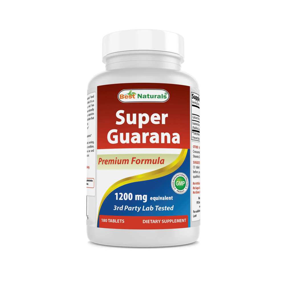 Best Naturals Super Guarana 1200 mg 180 Tablets