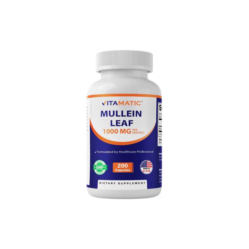 Vitamatic Mullein Leaf Extract 1000 mg - 200 Capsules