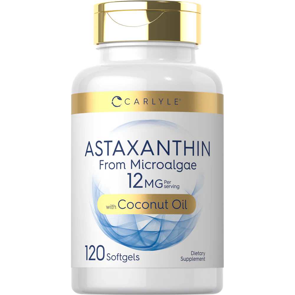 Carlyle Nutritionals Astaxanthin 12mg per serving with Coconut Oil | 120 Softgels