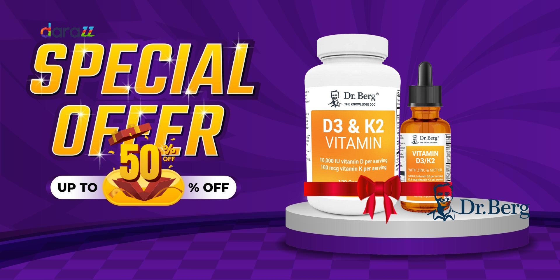 Dr. Berg Ultimate D3 & K2 Health Boost Bundle – 50% OFF