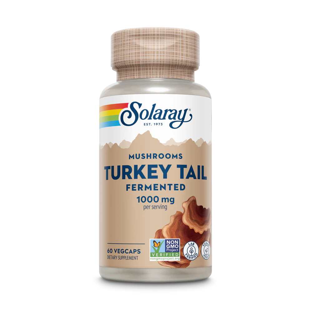 Solaray Org Grown Fermented Turkey Tail 1000mg 60 Caps