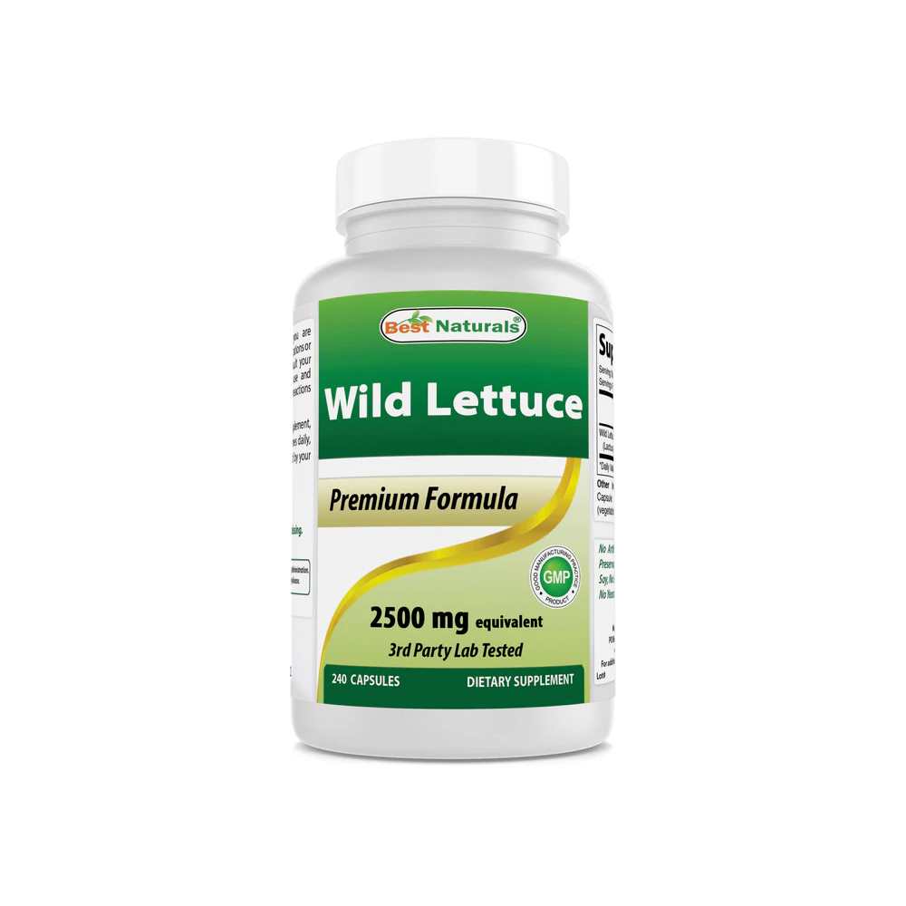 Best Naturals Wild Lettuce 10:1 Extract 250 mg 240 Capsules