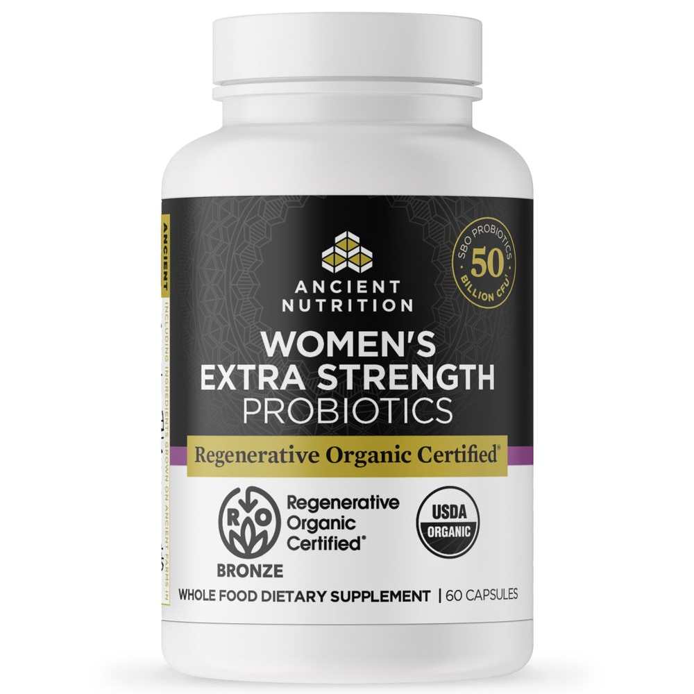 Ancient Nutrition Regenerative Organic Certified® Women's Extra Strength Probiotics 60 caps