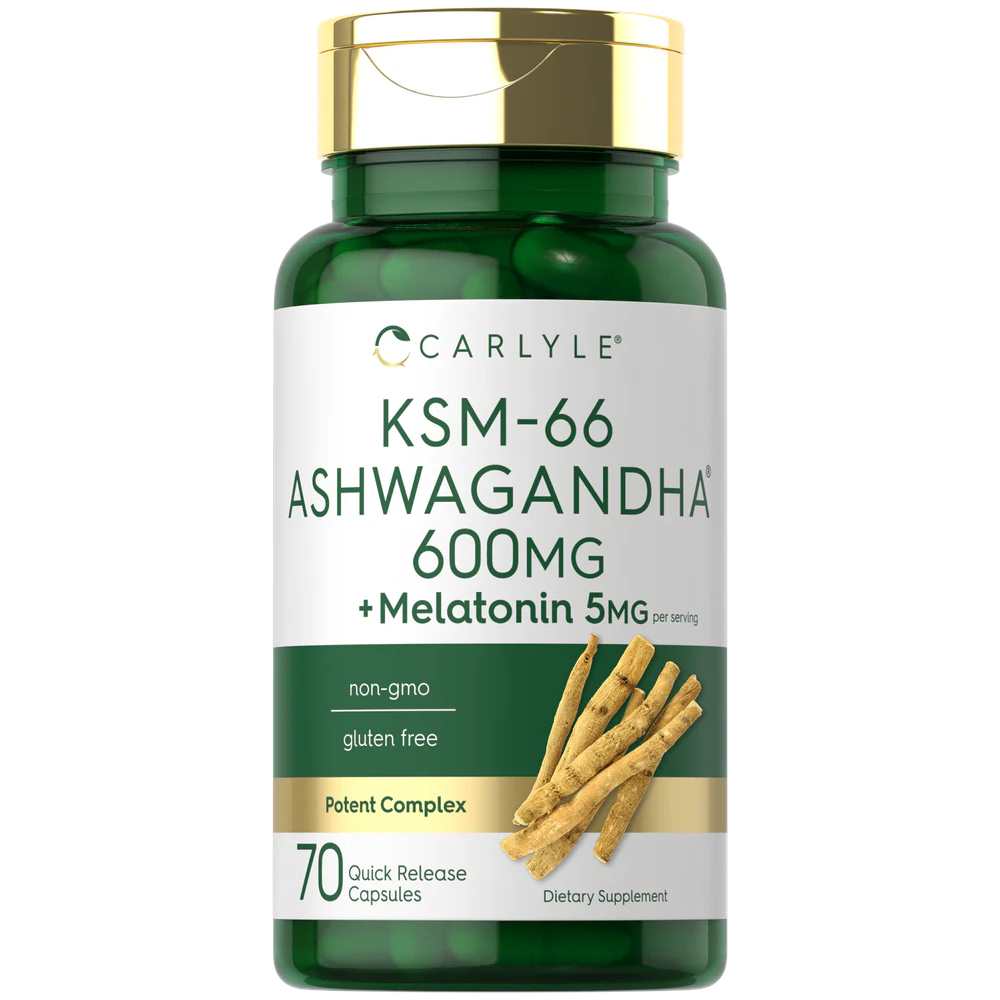 Carlyle Nutritionals KSM-66 Ashwagandha 600mg per serving | 70 Capsules