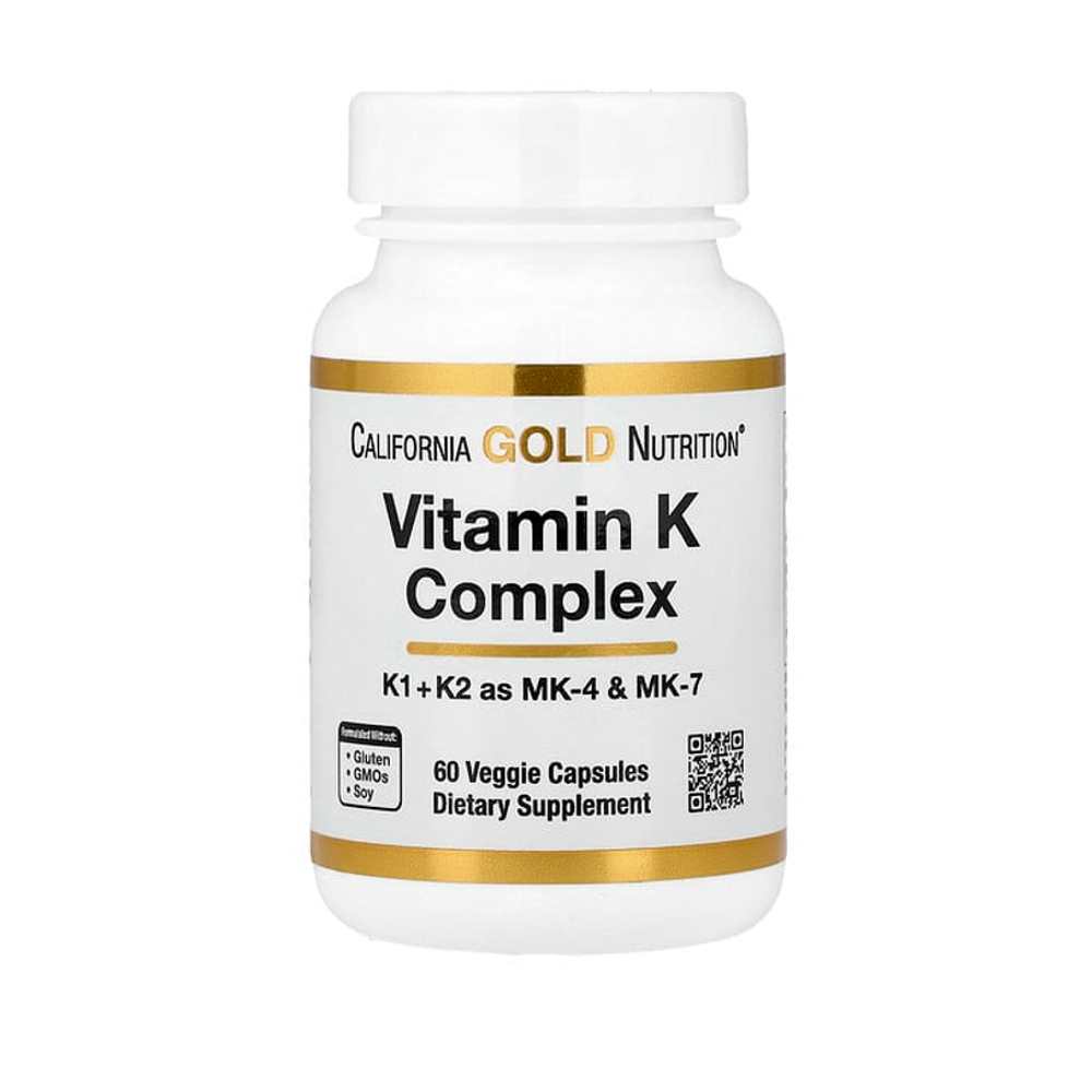 California Gold Nutrition Vitamin K Complex 60 Veggie Capsules