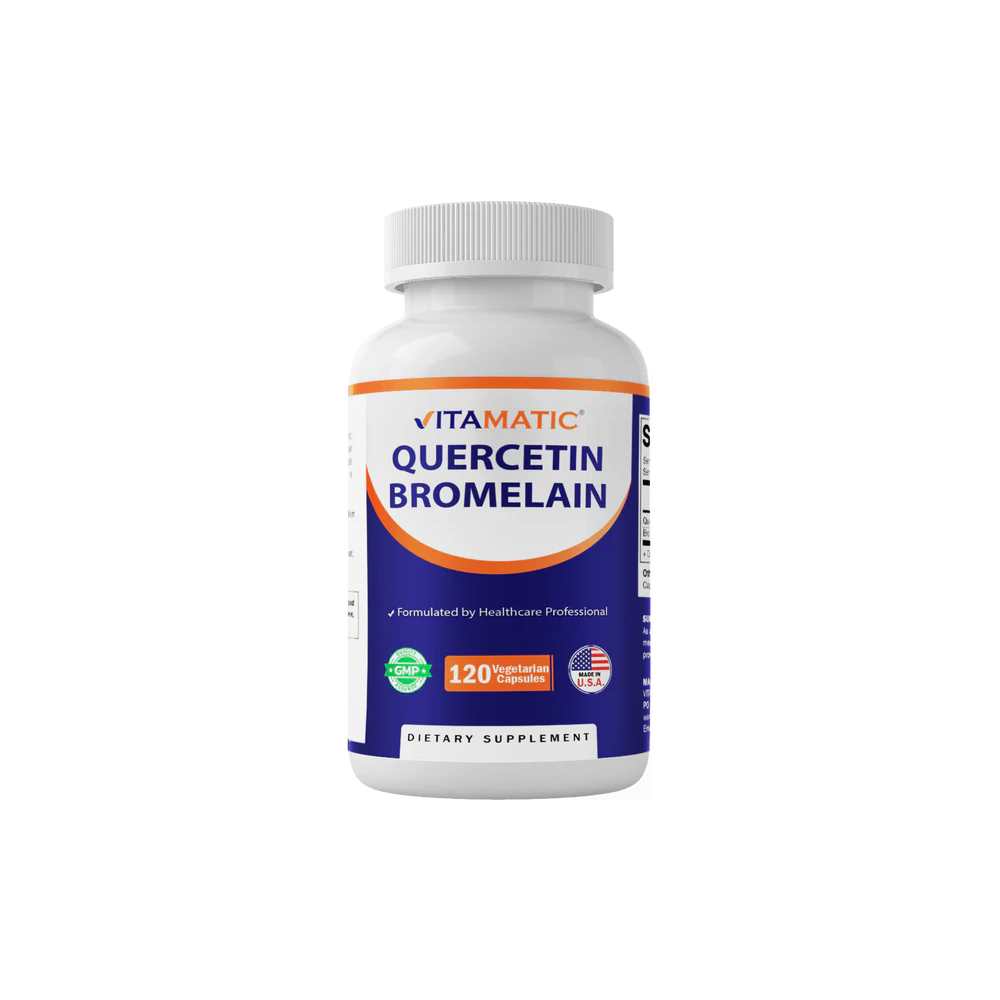 Vitamatic Quercetin with Bromelain - 120 Vegetarian Capsules