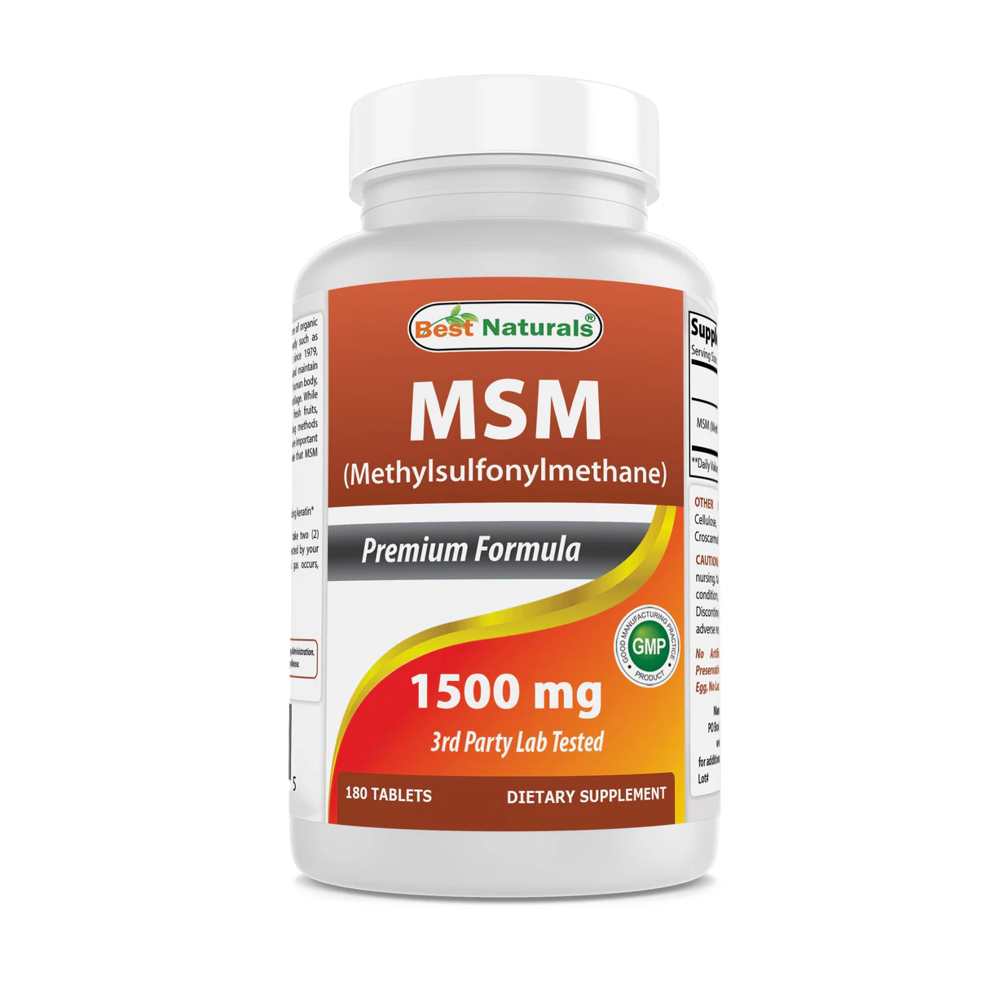 Best Naturals MSM 1500 mg 180 Tablets
