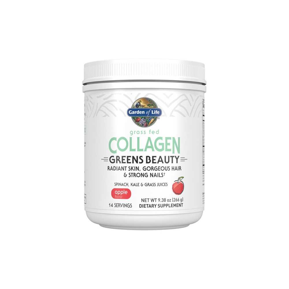 Garden of Life Grass Fed Collagen Greens Beauty Apple 9.38oz (266g) Powder