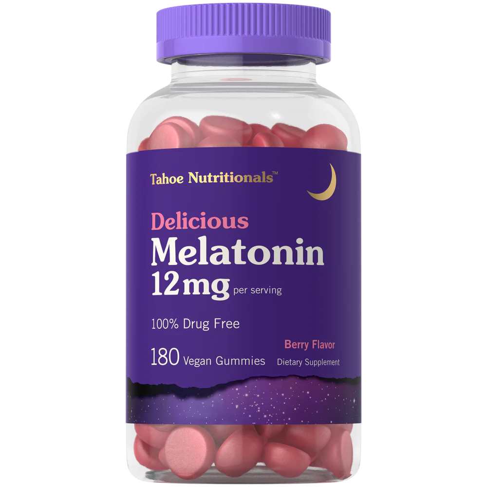 Tahoe Nutritionals Melatonin 12mg per serving | 180 Gummies