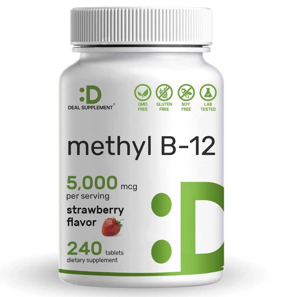 Deal Supplement Methyl B-12 Vitamins 5000 mcg, 240 Tablets