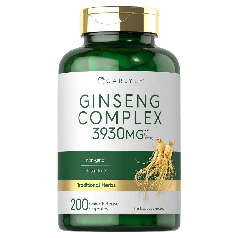 Carlyle Nutritionals Ginseng Extract Complex 3930mg per serving | 200 Capsules