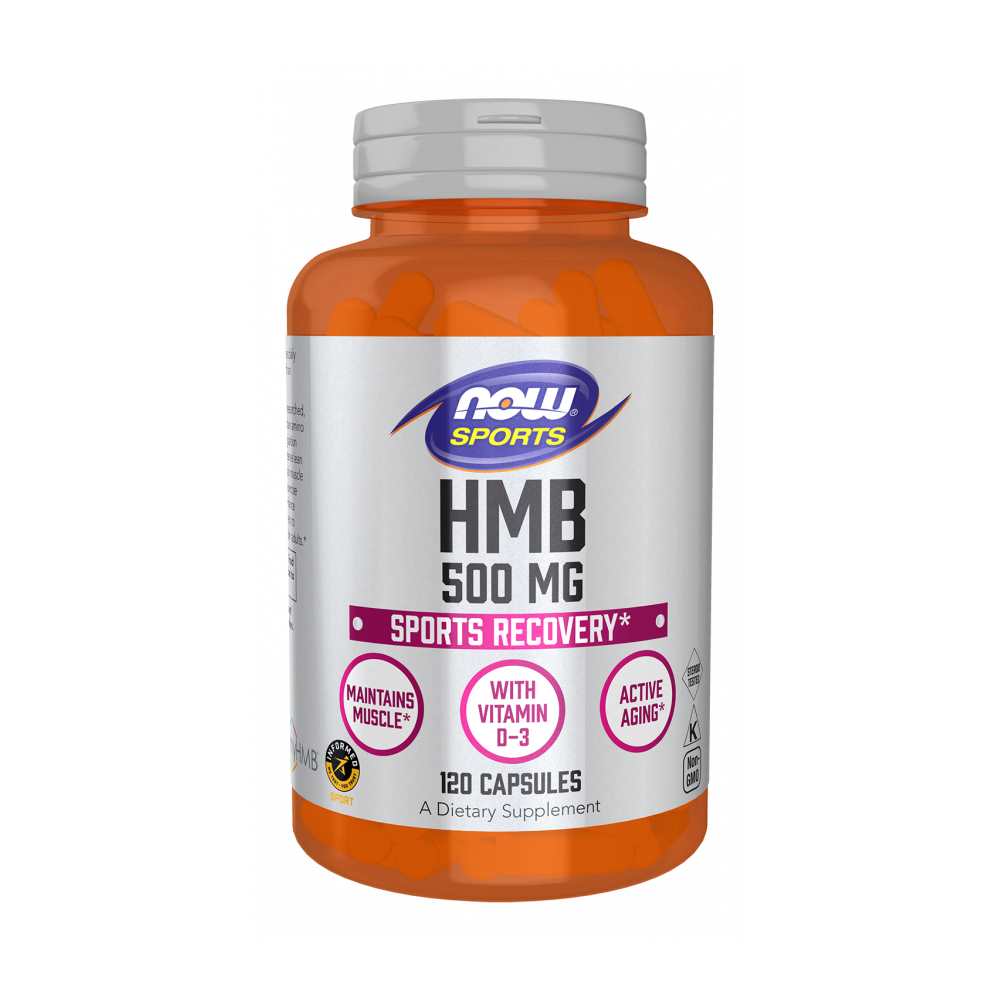Now Sports HMB 500 mg – Muscle Support Formula – 120 Veg Capsules