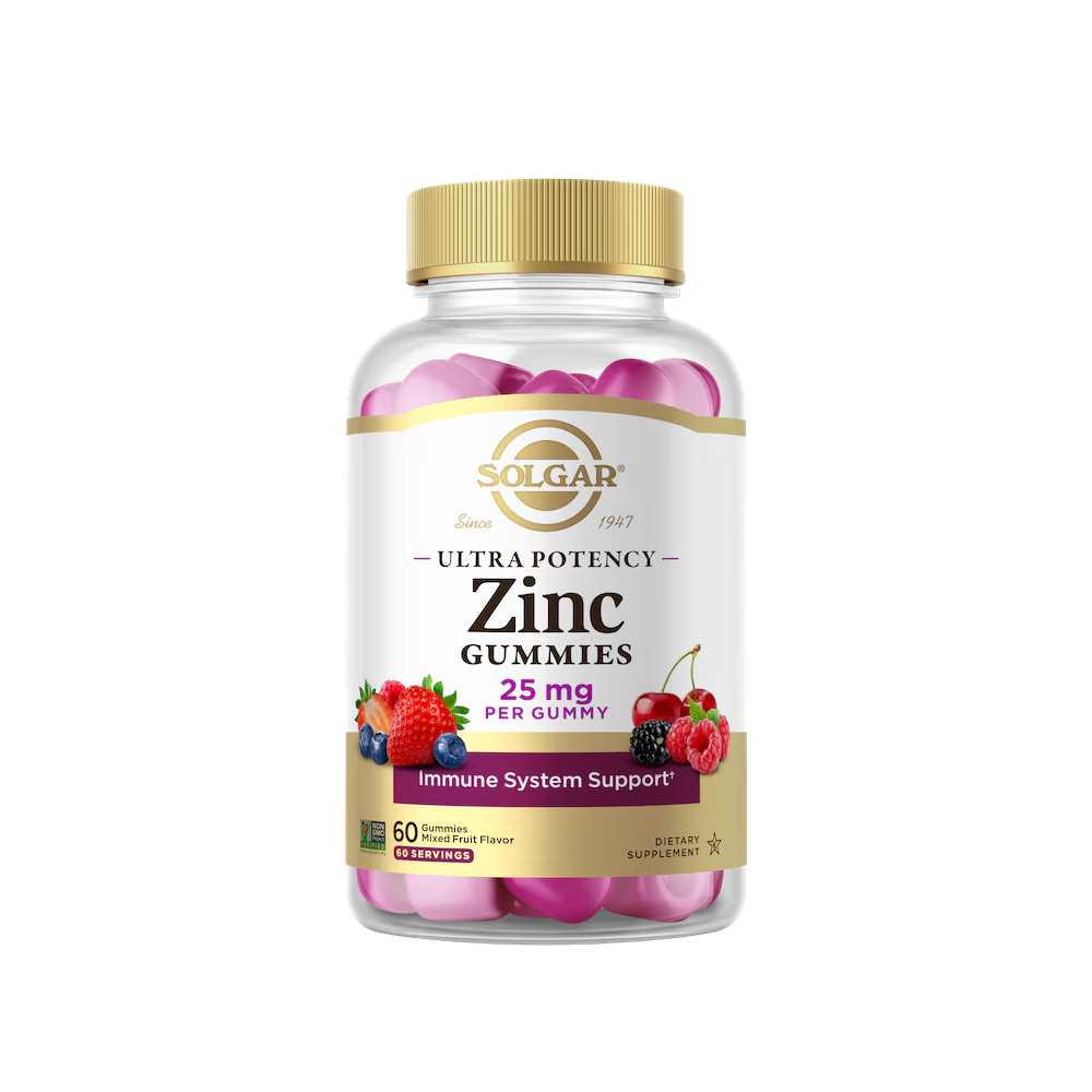 Solgar Ultra Potency Zinc Mixed Fruit 60 Gummies