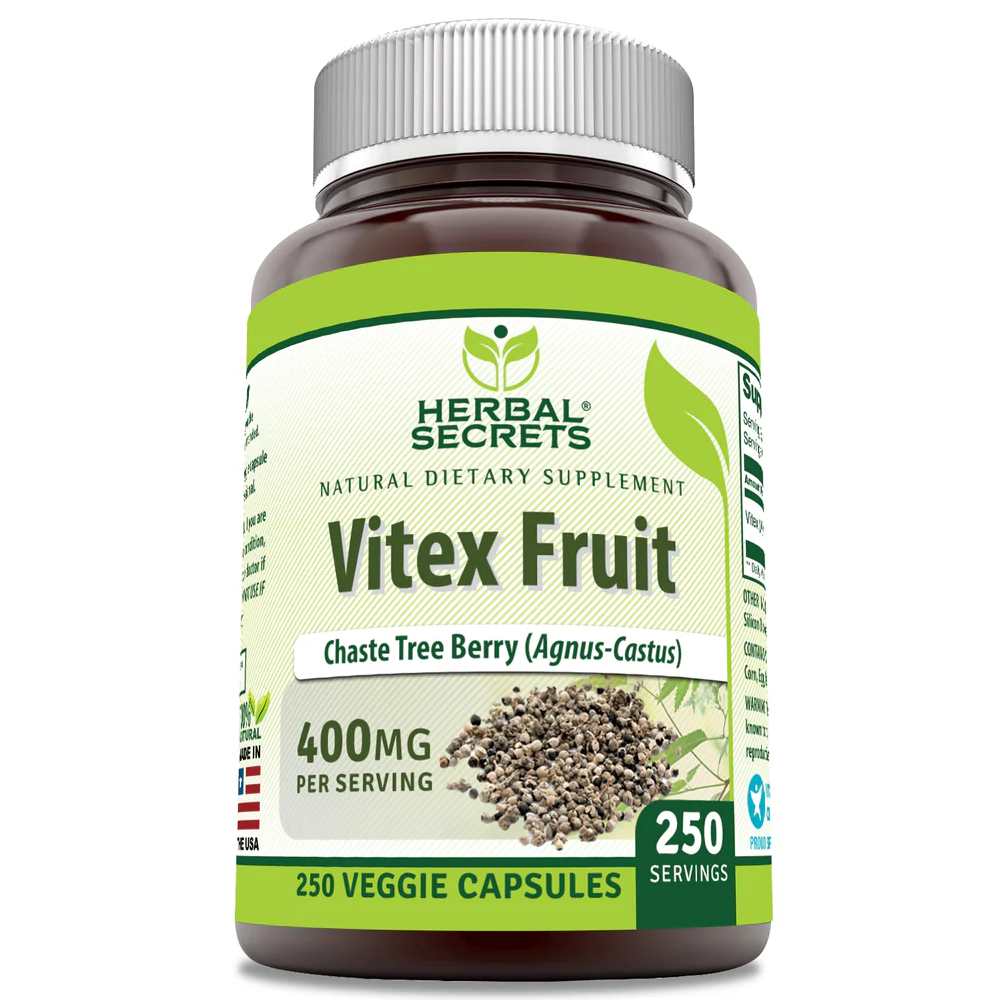 Herbal Secrets Vitex Fruit 400 Mg 250 Veggie Capsules