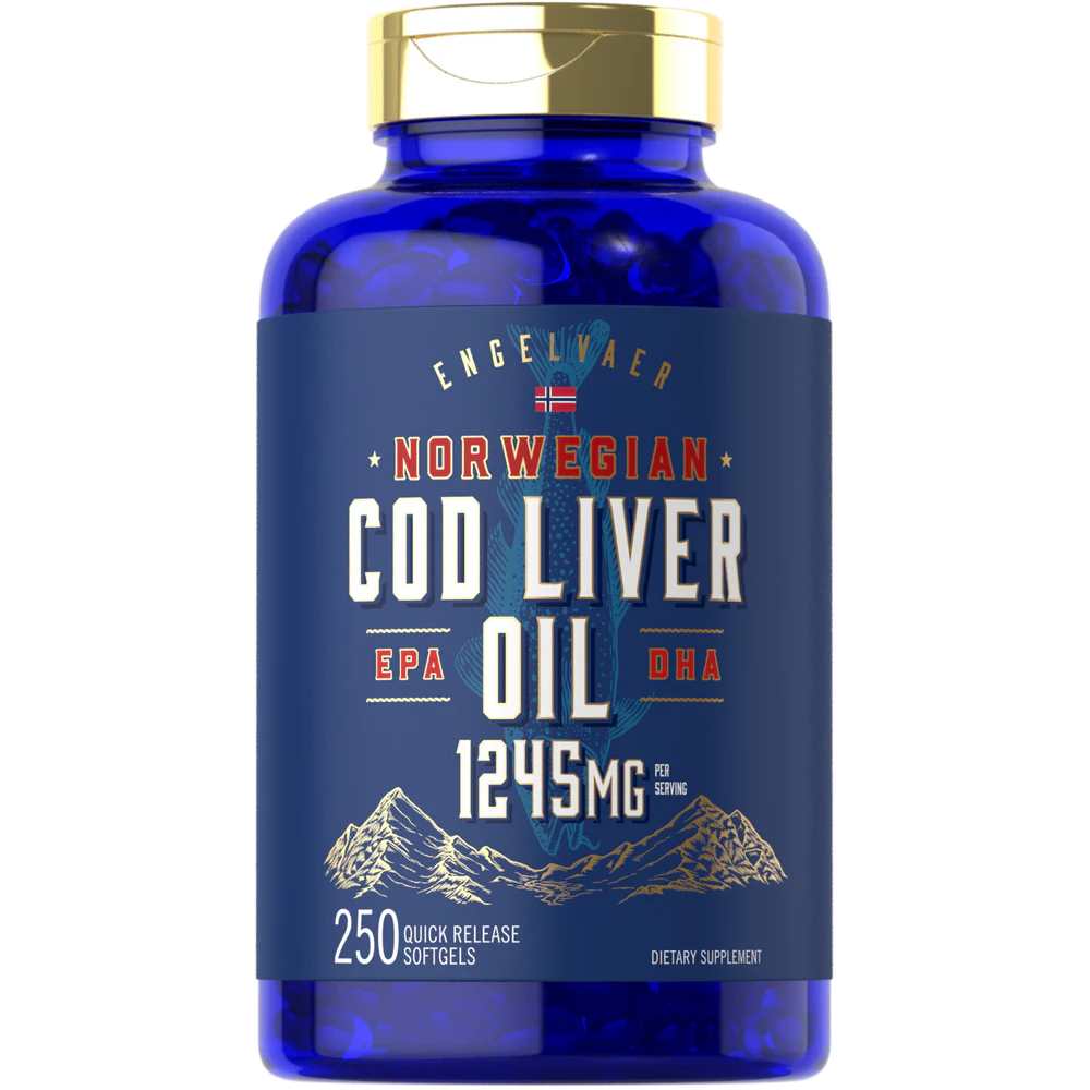 Engelvaer Norwegian Cod Liver Oil | 250 Softgels