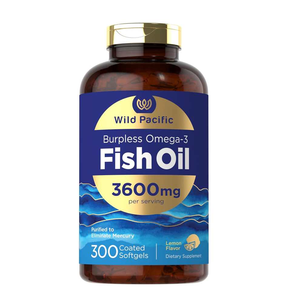 Wild Pacific Burpless Omega-3 Fish Oil 3600mg 300 Softgels