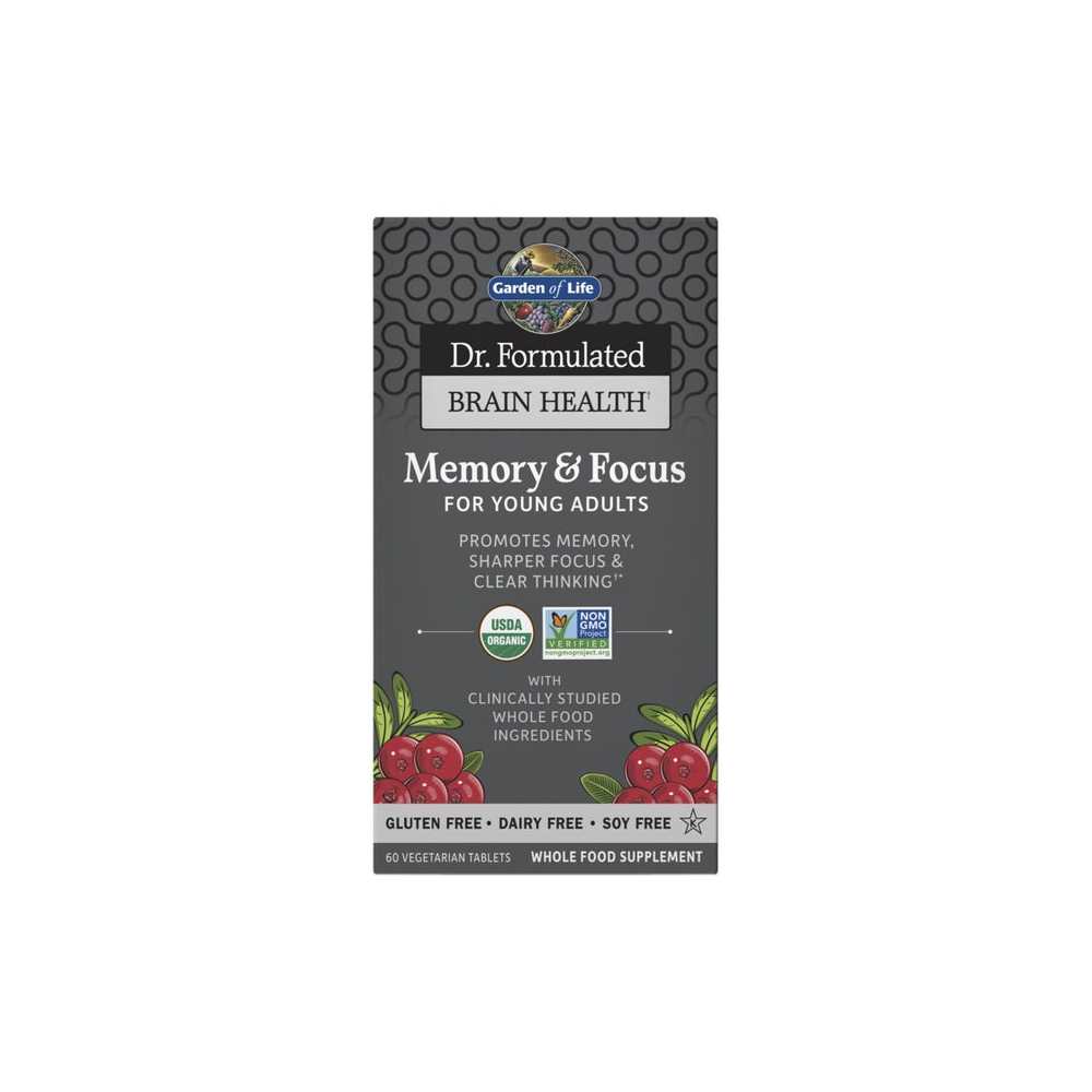 Garden of Life Dr. Formulated Memory & Focus for Young Adults 60 Tablets