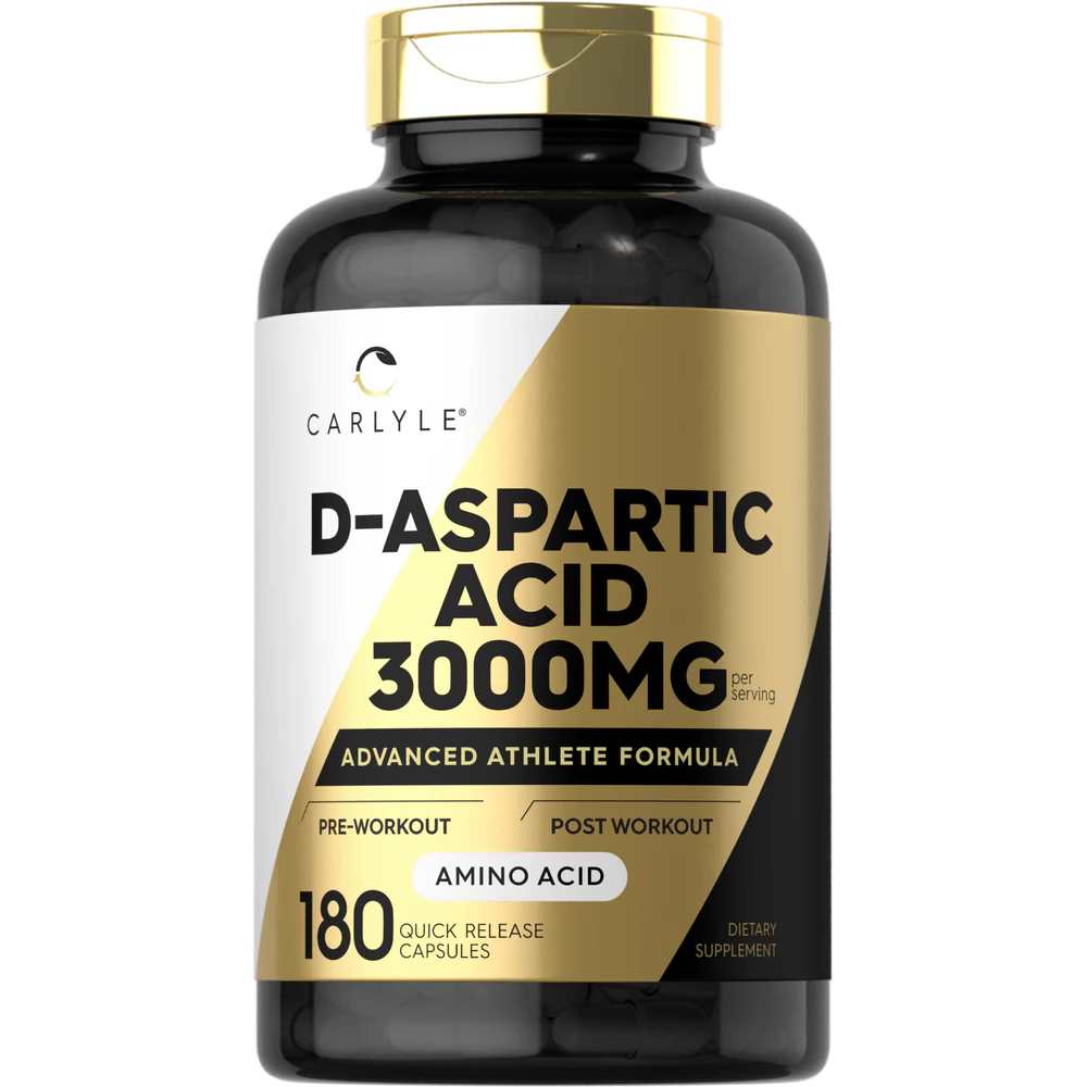 Carlyle Nutritionals D-Aspartic Acid 3000mg per serving | 180 Capsules