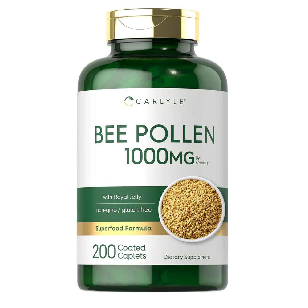 Carlyle Nutritionals Bee Pollen 1000mg per serving | 200 Caplets