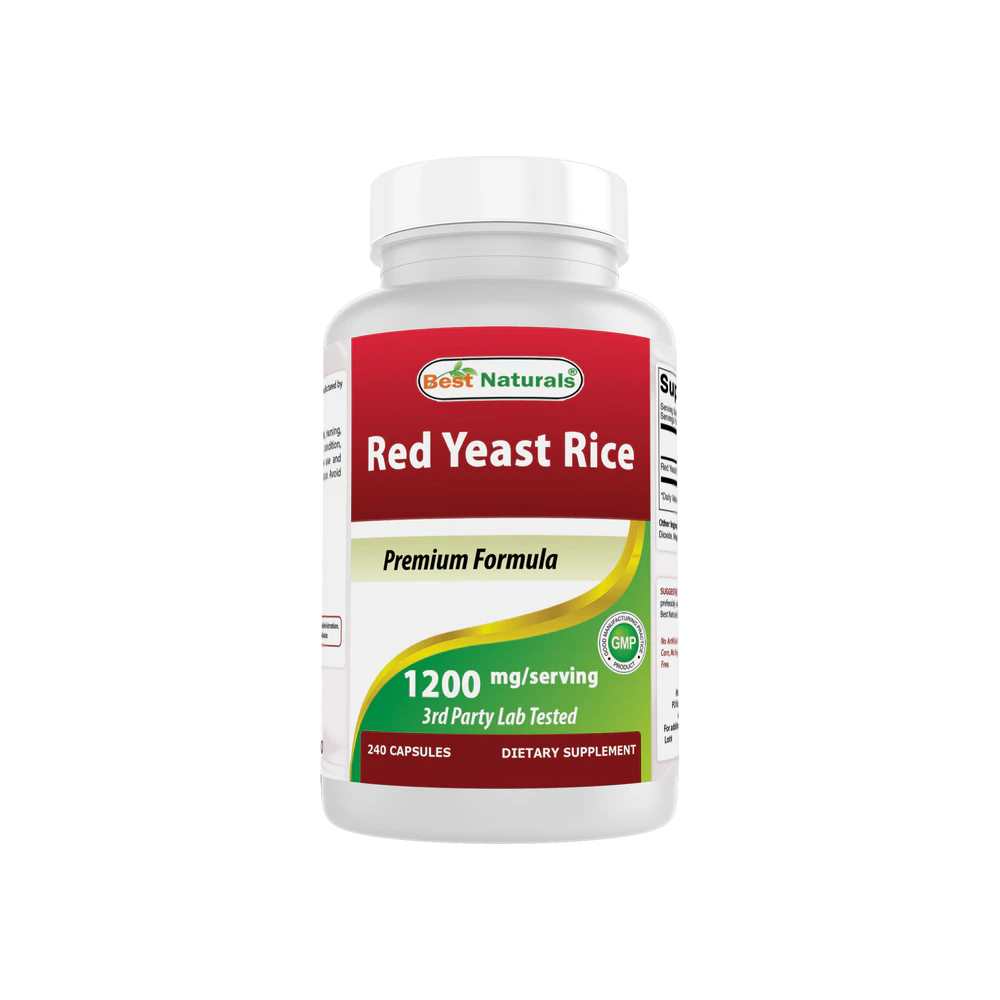 Best Naturals Red Yeast Rice 1200mg Per Serving 240 Capsules