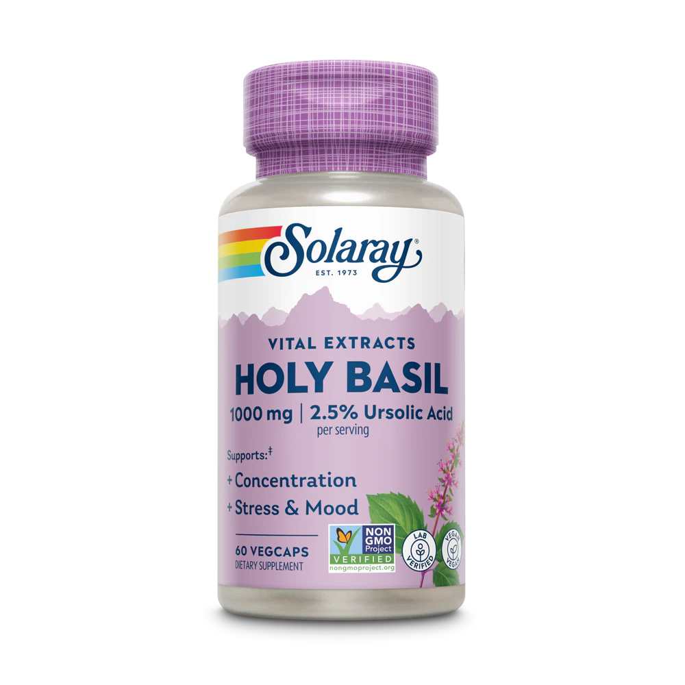 Solaray Holy Basil Aerial Extract 900mg 60 Caps