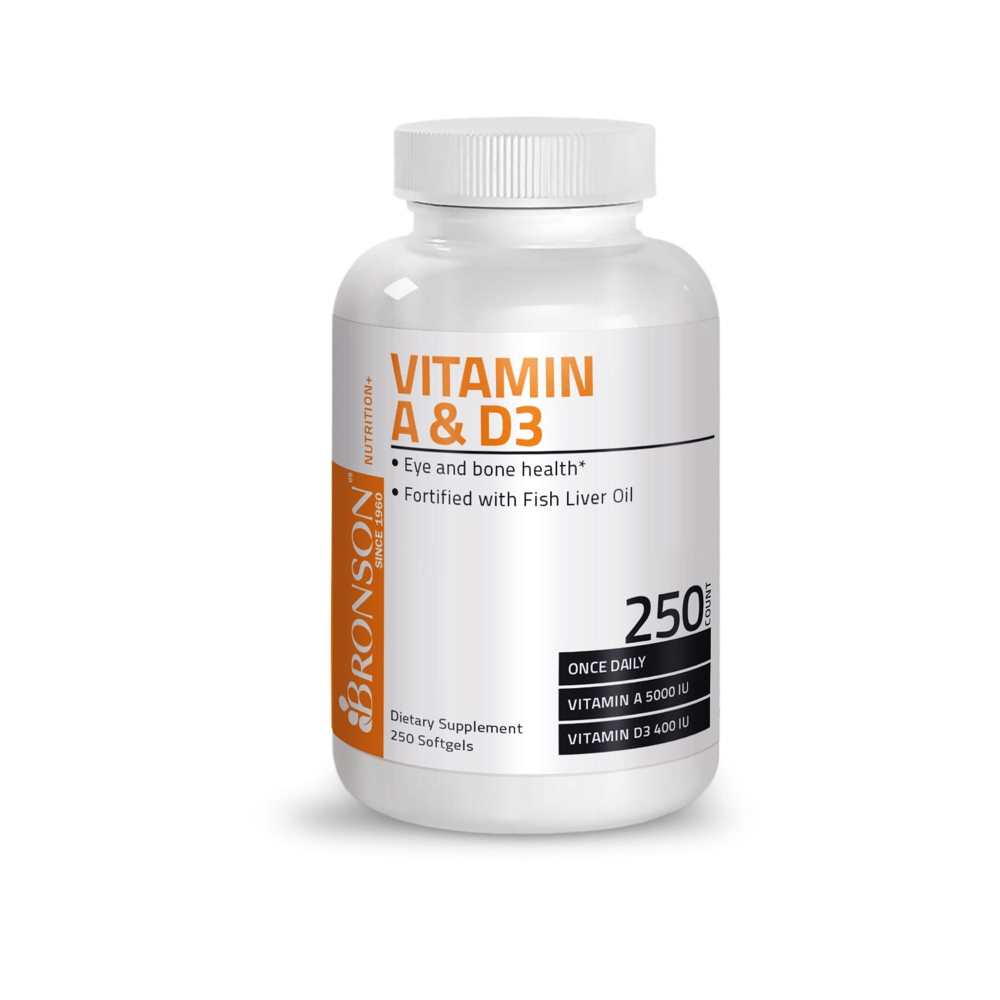 Bronson Vitamins Vitamin a & D Fish Liver Oil Efa - 250 Softgels