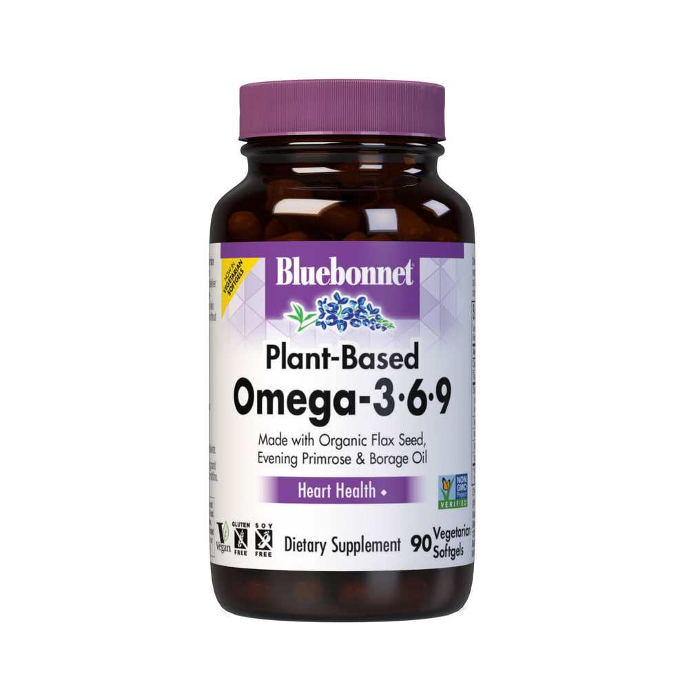 Bluebonnet Nutrition Plant Based Omega 3 • 6 • 9 1000 Mg 90 Softgels