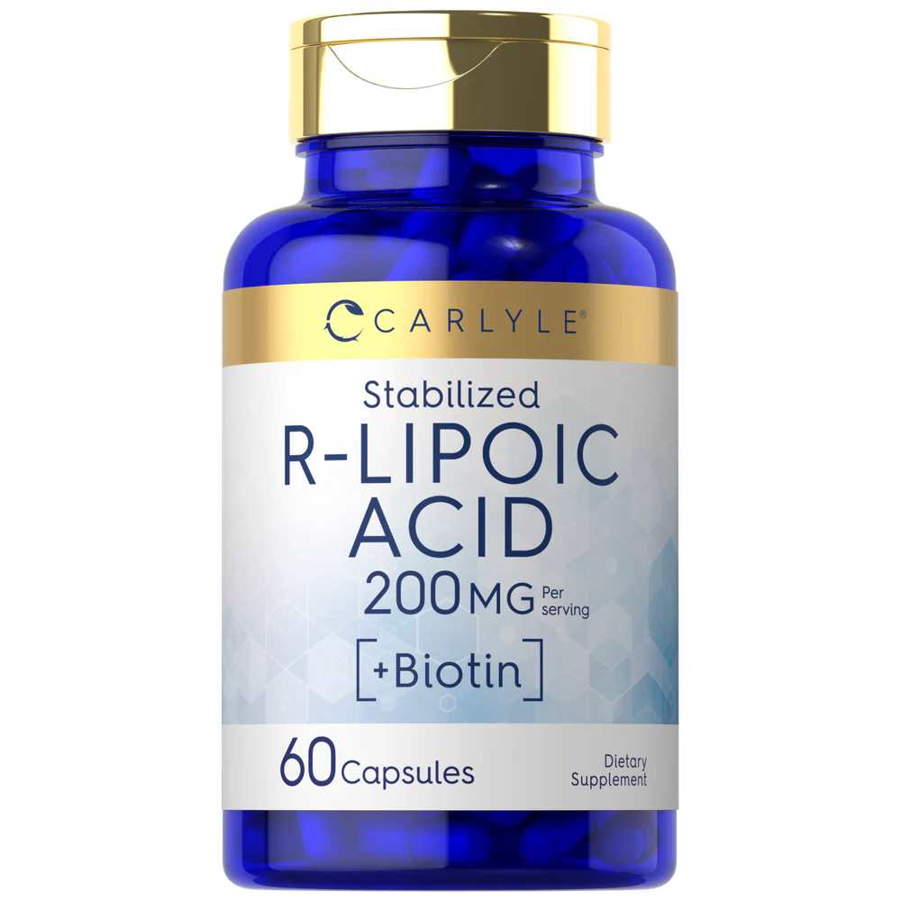 Carlyle Nutritionals R-Lipoic Acid 200mg per serving | 60 Capsules