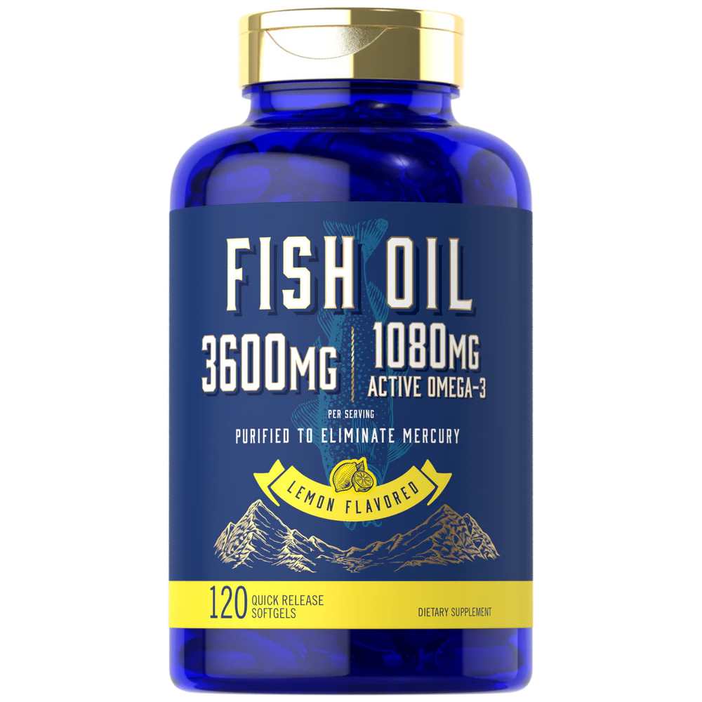 Carlyle Nutritionals Fish Oil 3600mg with Omega-3 1080mg per serving | 120 Softgels