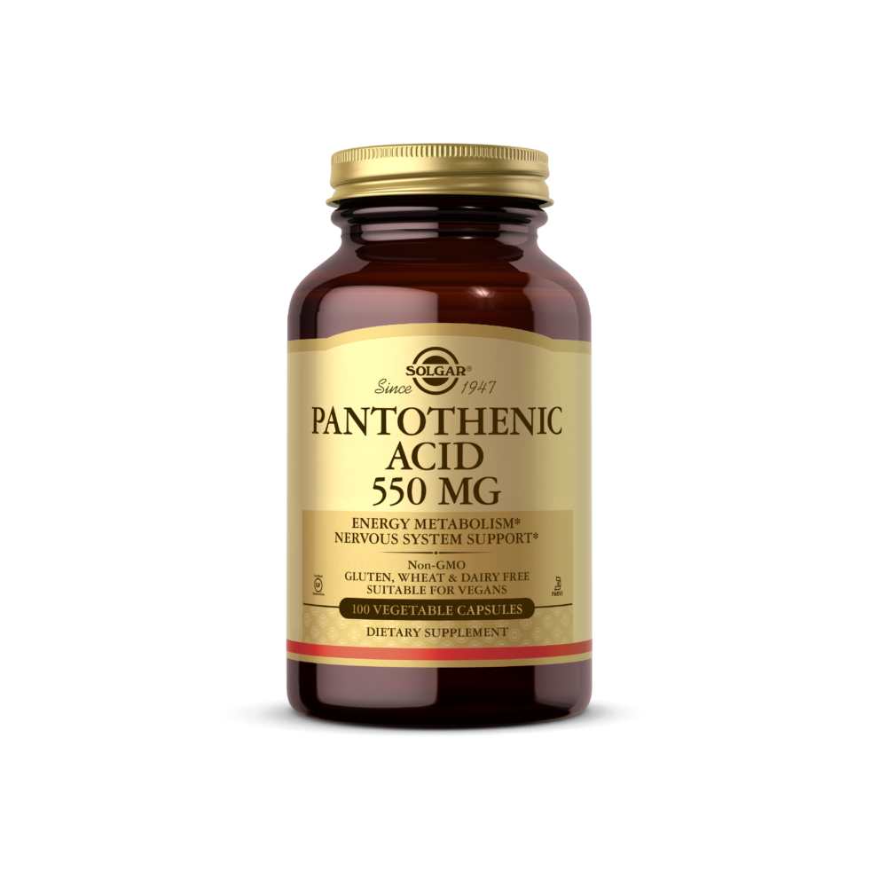 Solgar Pantothenic Acid 550 Mg 100 Vegetable Capsules