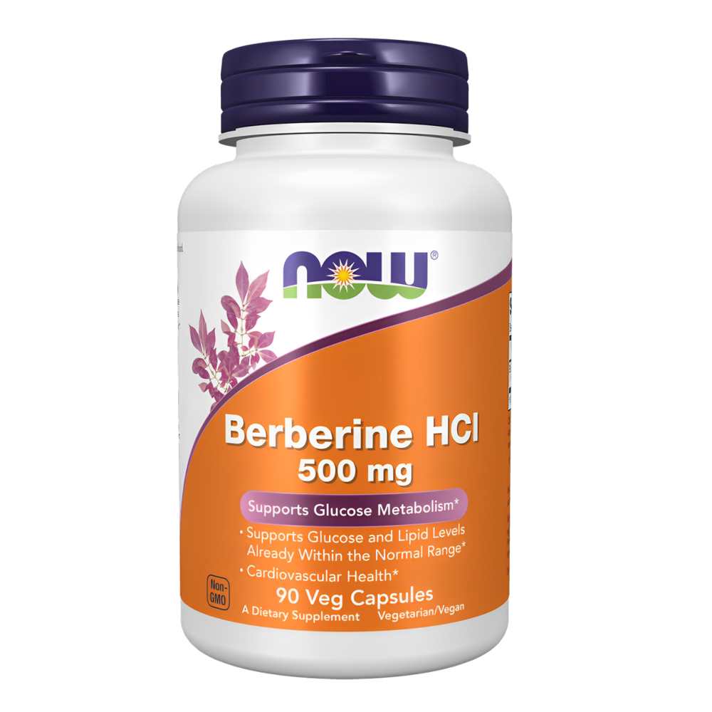 Now Foods Berberine H Cl 500mg – Supports Glucose Metabolism & Cardiovascular Health – 90 Capsules