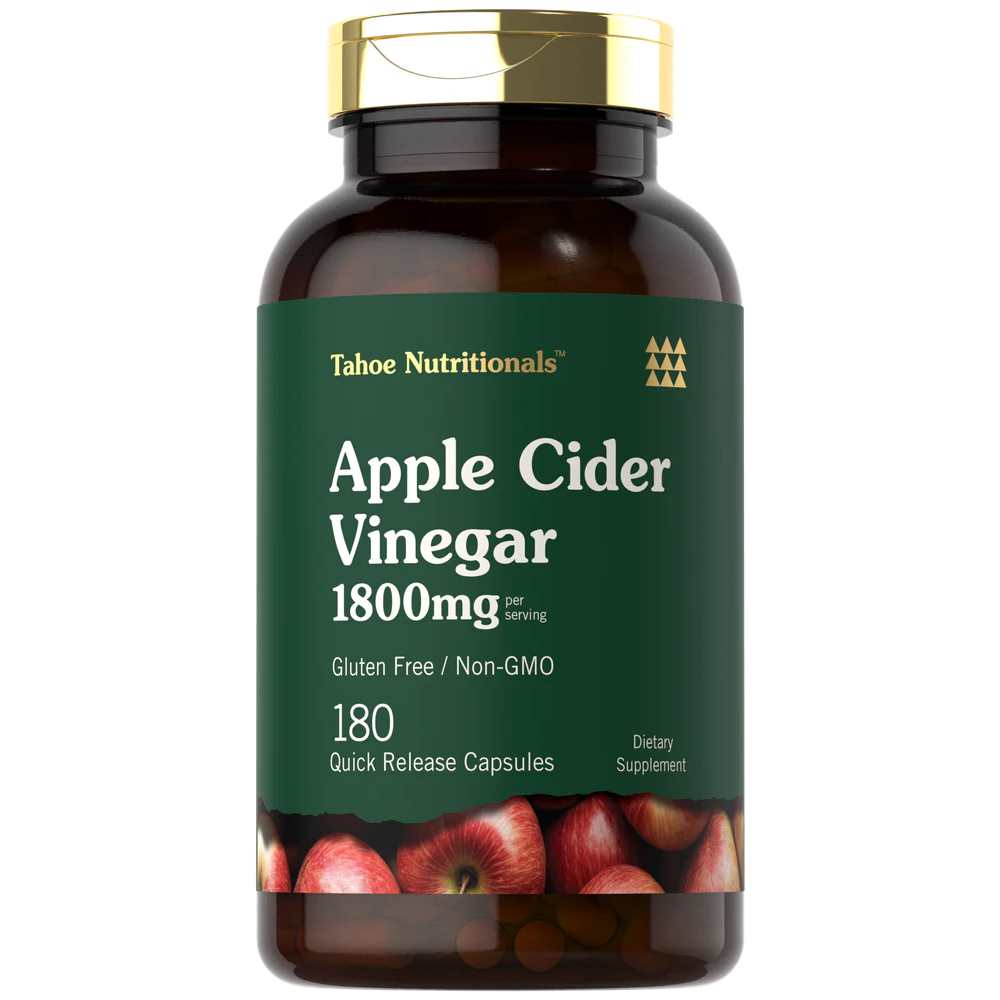 Tahoe Nutritionals Apple Cider Vinegar 1800mg per serving | 180 Capsules