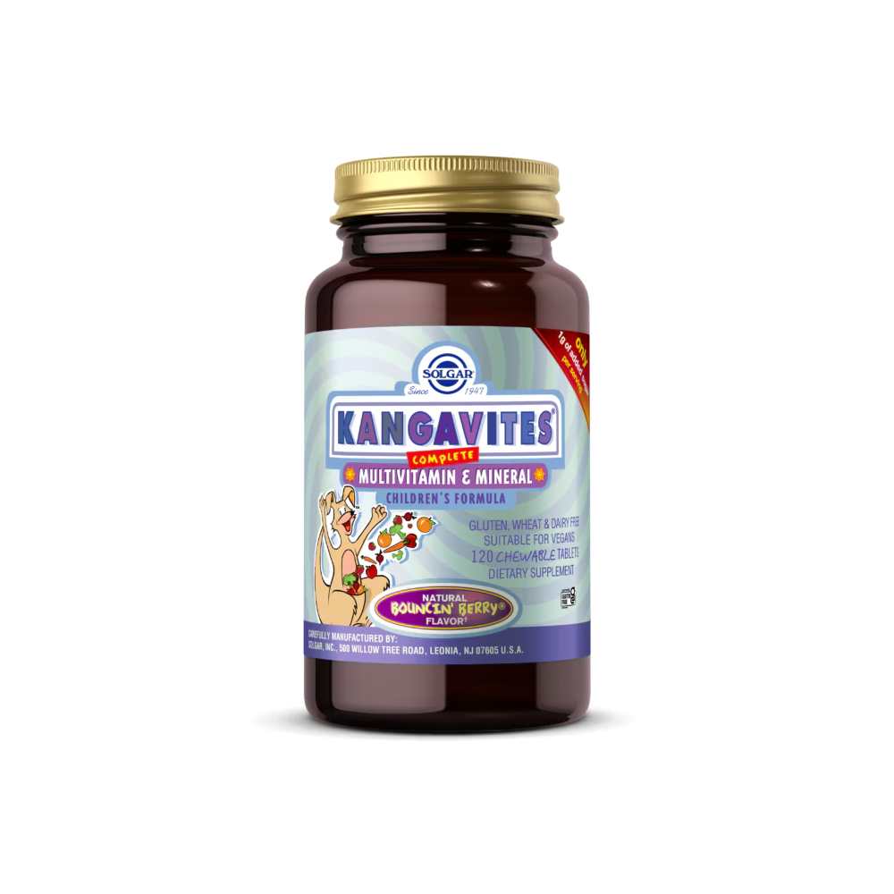 Solgar Kangavites® Multivitamin & Mineral Chewable 120 Tablets – Bouncin’ Berry® Flavor