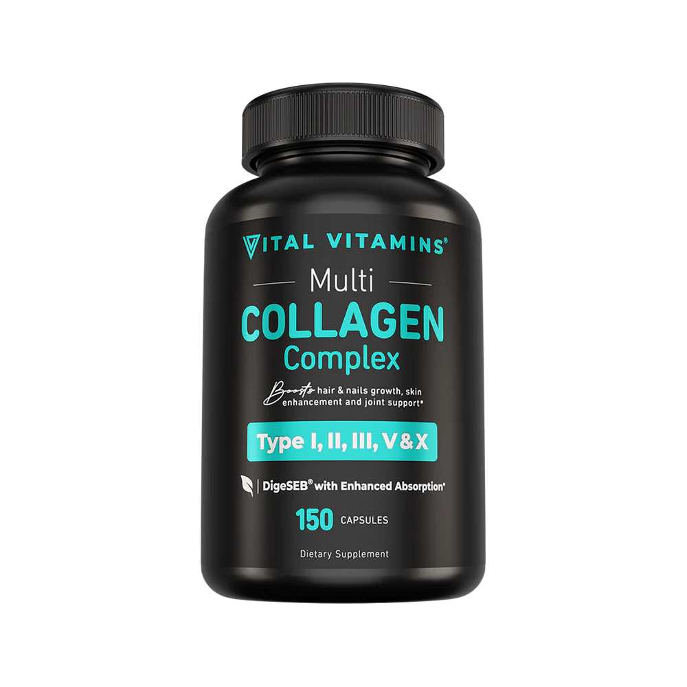 Vital Vitamins Multi Collagen Pills (Types I,II,III,V,X) 150 caps