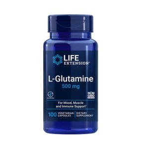 Life Extension L-Glutamine 500 Mg – 100 Vegetarian Capsules