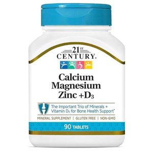 21st Century Calcium Magnesium Zinc + D3 90 Tablets