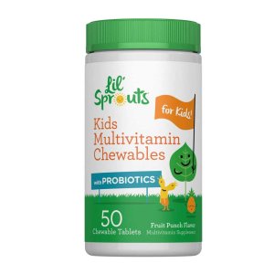 Carlyle Nutritionals Kids Multivitamin with Probiotics | 50 Chewable Tablets